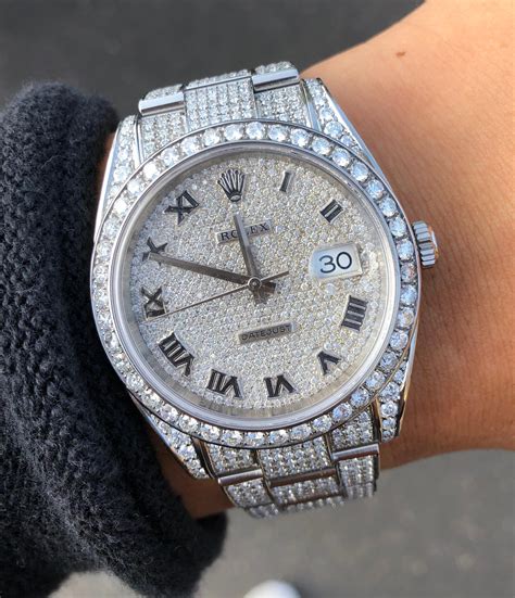 rolex oyster iced out